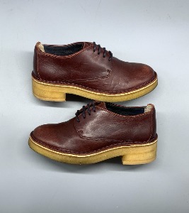 Clarks Originals Nut Brown Leather Maru London Flat Shoes 225mm